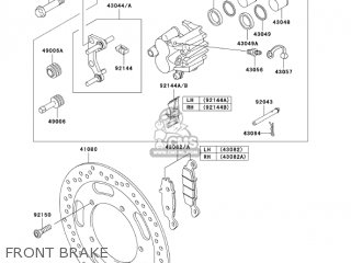 FRONT BRAKE - VN1600A3 VULCAN 1600 CLASSIC 2005 USA CALIFORNIA CANADA