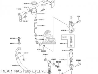 REAR MASTER CYLINDER - VN1600A3 VULCAN 1600 CLASSIC 2005 USA CALIFORNIA CANADA