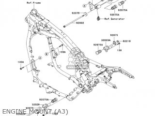 ENGINE MOUNT (A3) - VN1600A3 VULCAN 1600 CLASSIC 2005 USA CALIFORNIA CANADA
