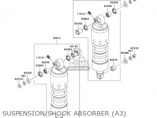 SUSPENSION/SHOCK ABSORBER (A3) - VN1600A3 VULCAN 1600 CLASSIC 2005 USA CALIFORNIA CANADA