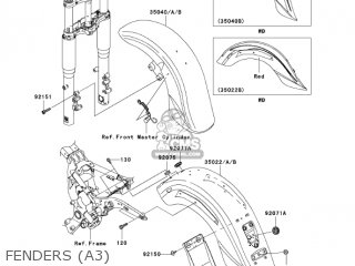 FENDERS (A3) - VN1600A3 VULCAN 1600 CLASSIC 2005 USA CALIFORNIA CANADA