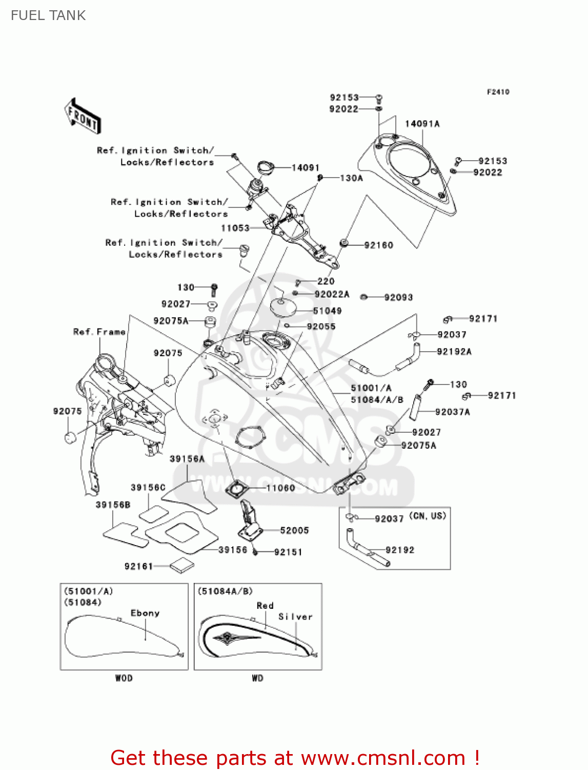 FUEL TANK VN1600A6F VULCAN 1600 CLASSIC 2006 USA CALIFORNIA CANADA
