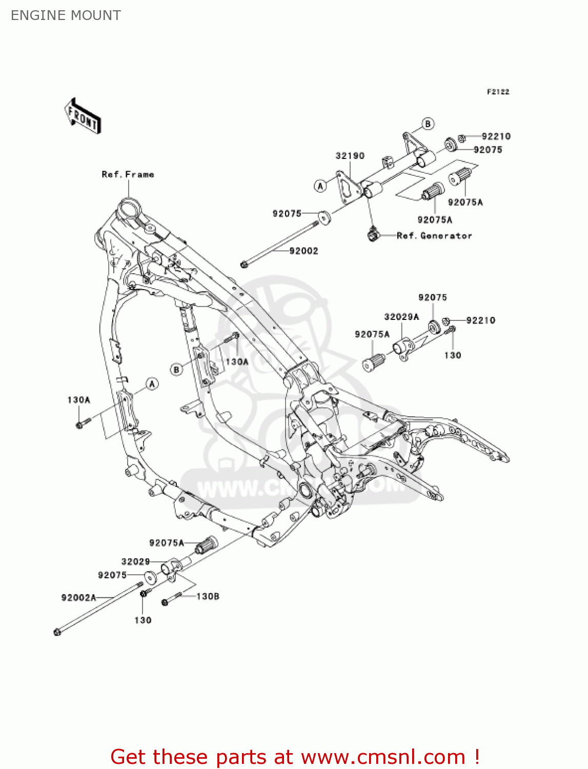 ENGINE MOUNT VN1600A6F VULCAN 1600 CLASSIC 2006 USA CALIFORNIA CANADA