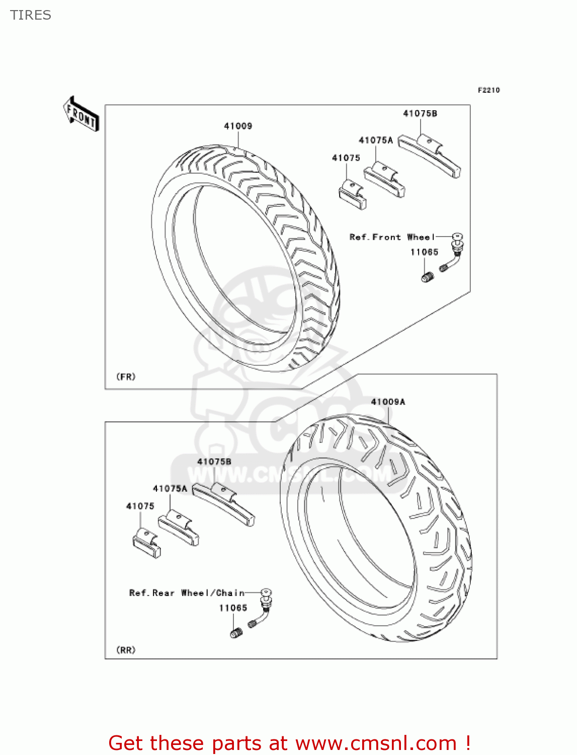 TIRES VN1600A6F VULCAN 1600 CLASSIC 2006 USA CALIFORNIA CANADA