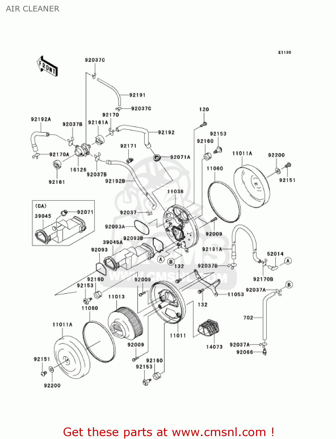 AIR CLEANER VN1600A6F VULCAN 1600 CLASSIC 2006 USA CALIFORNIA CANADA