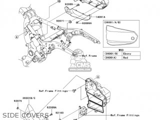 SIDE COVERS - VN1600A6F VULCAN 1600 CLASSIC 2006 USA CALIFORNIA CANADA