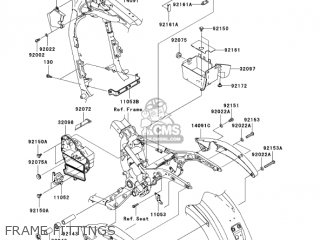 FRAME FITTINGS - VN1600A6F VULCAN 1600 CLASSIC 2006 USA CALIFORNIA CANADA