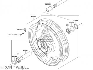 FRONT WHEEL - VN1600A6F VULCAN 1600 CLASSIC 2006 USA CALIFORNIA CANADA