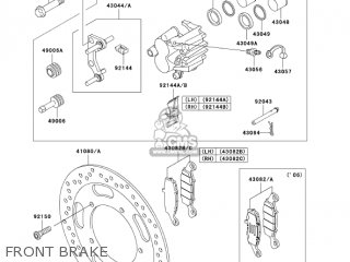 FRONT BRAKE - VN1600A6F VULCAN 1600 CLASSIC 2006 USA CALIFORNIA CANADA