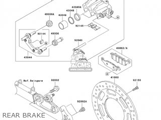 REAR BRAKE - VN1600A6F VULCAN 1600 CLASSIC 2006 USA CALIFORNIA CANADA