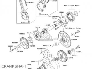 CRANKSHAFT - VN1600A7F VULCAN 1600 CLASSIC 2007 USA CALIFORNIA CANADA