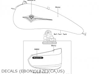 DECALS (EBONY)(A7F)(CA,US) - VN1600A7F VULCAN 1600 CLASSIC 2007 USA CALIFORNIA CANADA