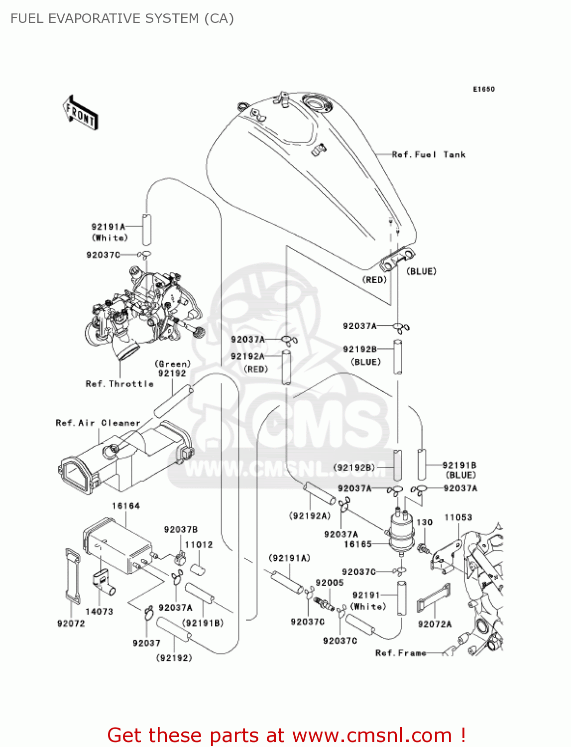 FUEL EVAPORATIVE SYSTEM (CA) VN1600A7FA VULCAN 1600 CLASSIC 2007 USA CALIFORNIA