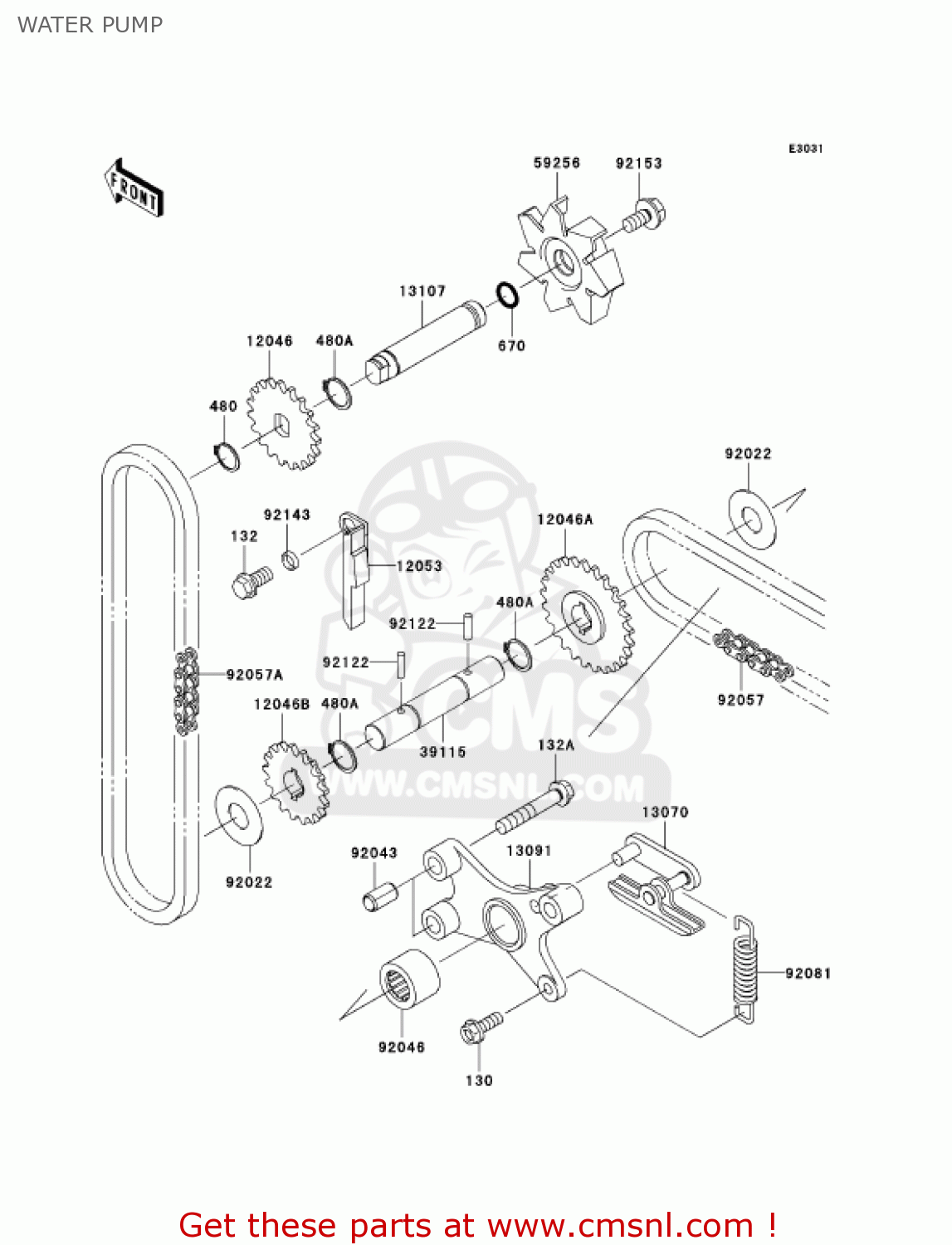 WATER PUMP VN1600A7FA VULCAN 1600 CLASSIC 2007 USA CALIFORNIA