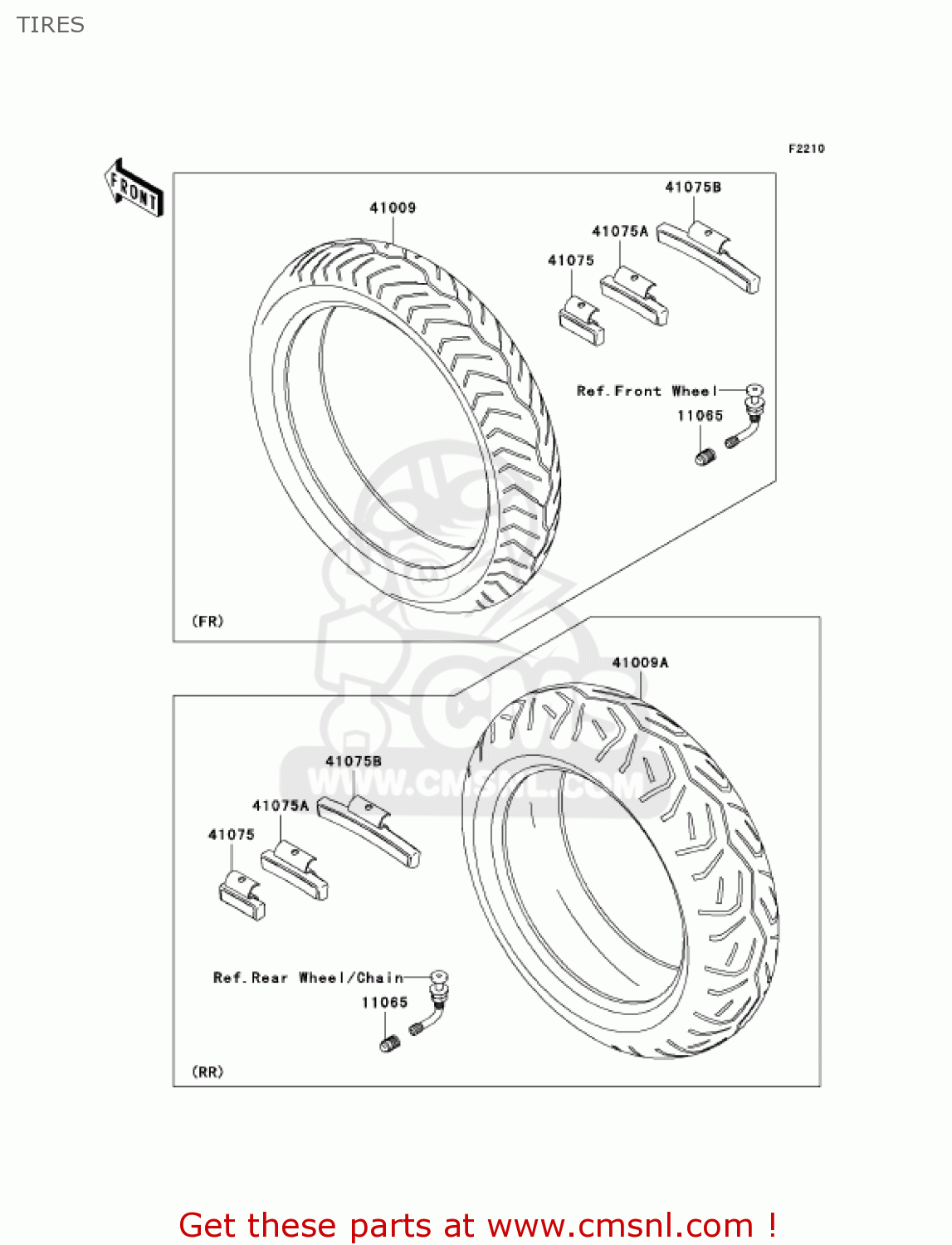 TIRES VN1600A7FA VULCAN 1600 CLASSIC 2007 USA CALIFORNIA