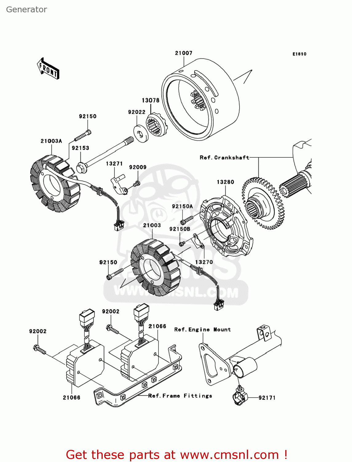 Kawasaki VN1600A8FA VULCAN 1600 CLASSIC 2008 USA Generator buy