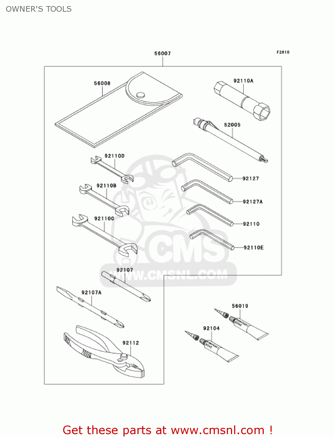 OWNER'S TOOLS VN1600B1 VULCAN 1600 MEANSTREAK 2004 USA CALIFORNIA CANADA