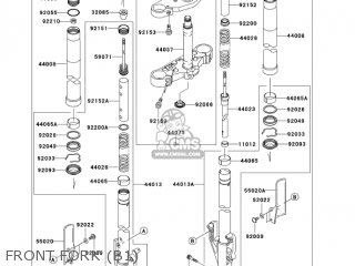 FRONT FORK (B1) - VN1600B1 VULCAN 1600 MEANSTREAK 2004 USA CALIFORNIA CANADA