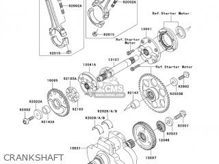 CRANKSHAFT - VN1600B1 VULCAN 1600 MEANSTREAK 2004 USA CALIFORNIA CANADA