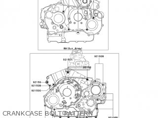 CRANKCASE BOLT PATTERN - VN1600B1 VULCAN 1600 MEANSTREAK 2004 USA CALIFORNIA CANADA