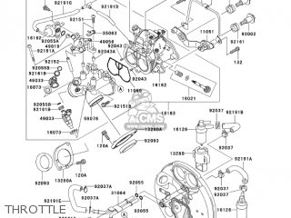 THROTTLE - VN1600B1 VULCAN 1600 MEANSTREAK 2004 USA CALIFORNIA CANADA