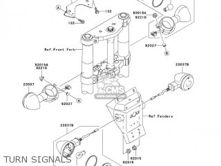 TURN SIGNALS - VN1600B1 VULCAN 1600 MEANSTREAK 2004 USA CALIFORNIA CANADA