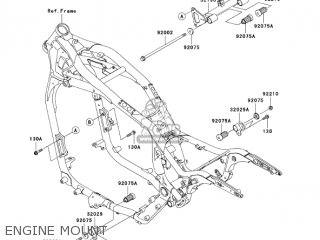 ENGINE MOUNT - VN1600B1 VULCAN 1600 MEANSTREAK 2004 USA CALIFORNIA CANADA