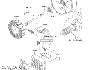 GENERATOR - VN1600B1 VULCAN 1600 MEANSTREAK 2004 USA CALIFORNIA CANADA