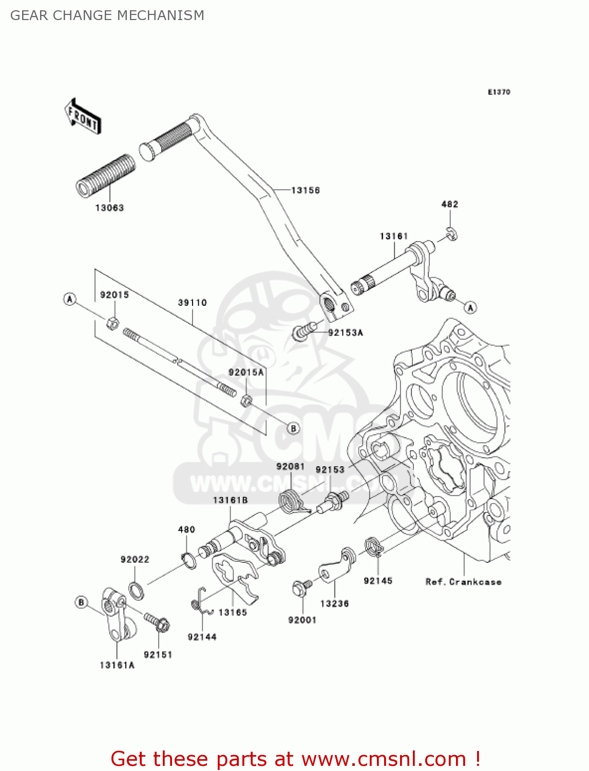 GEAR CHANGE MECHANISM VN1600B2 VULCAN 1600 MEANSTREAK 2005 USA CALIFORNIA CANADA