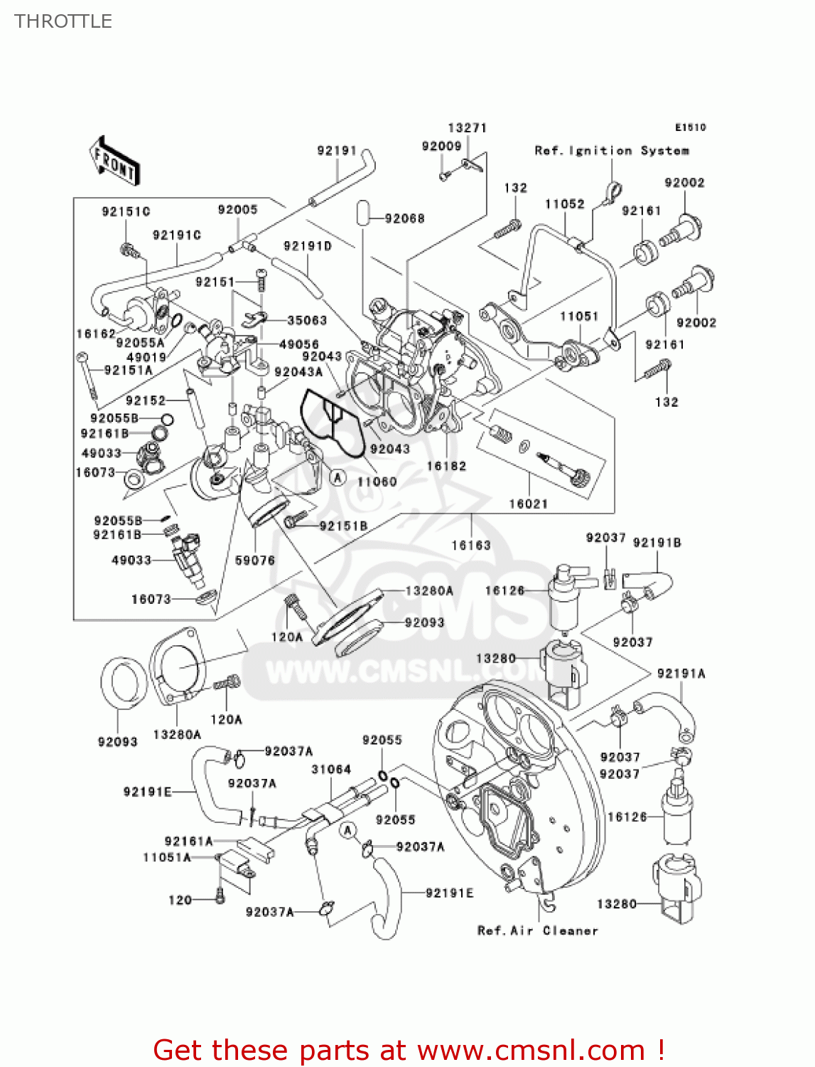 THROTTLE VN1600B2 VULCAN 1600 MEANSTREAK 2005 USA CALIFORNIA CANADA