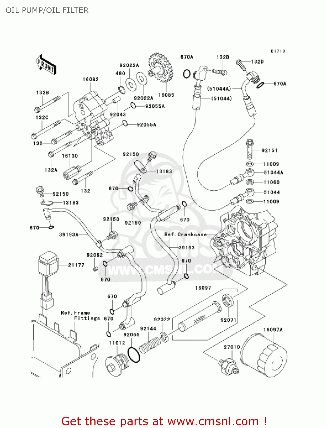 OIL PUMP/OIL FILTER VN1600B2 VULCAN 1600 MEANSTREAK 2005 USA CALIFORNIA CANADA