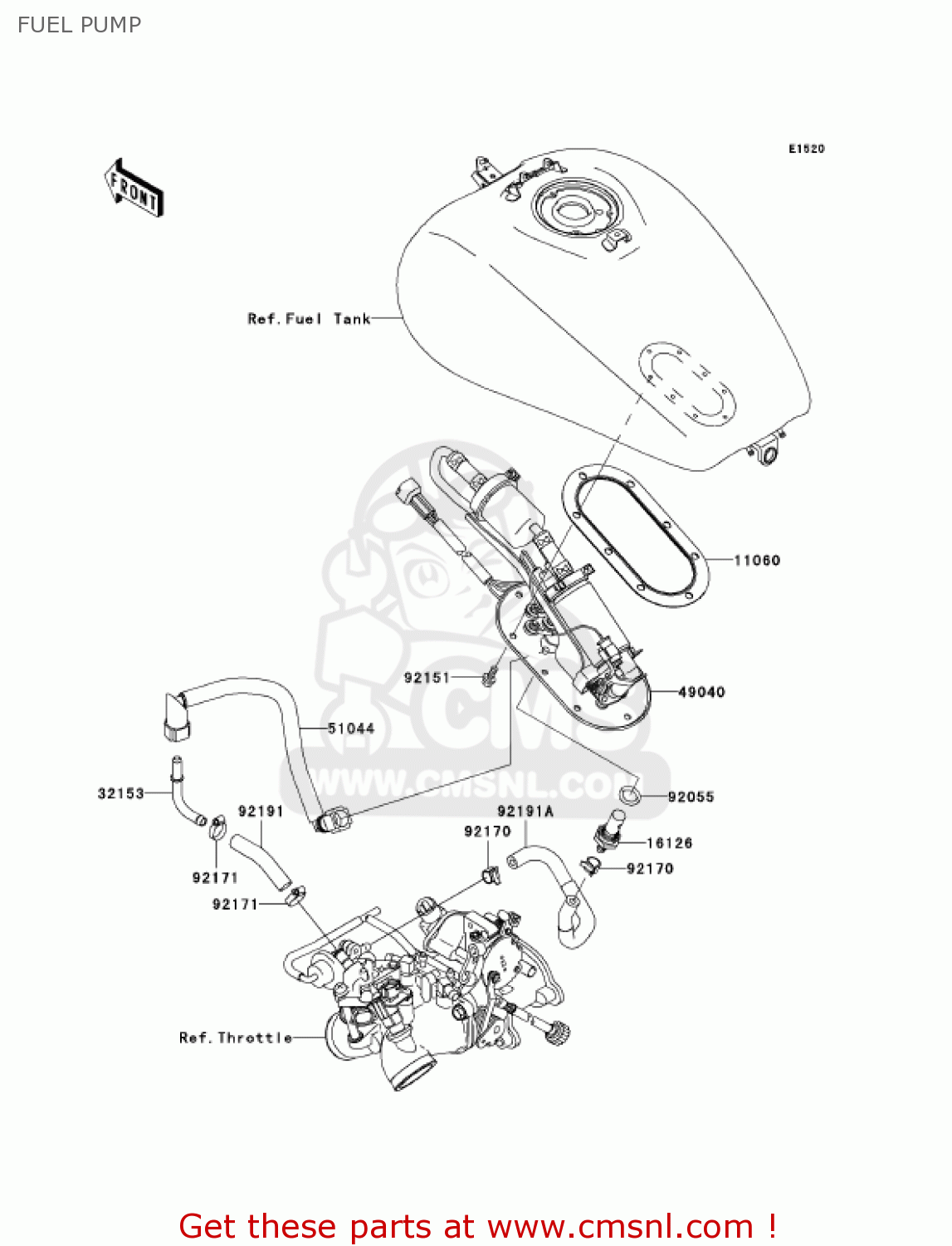 FUEL PUMP VN1600B2 VULCAN 1600 MEANSTREAK 2005 USA CALIFORNIA CANADA