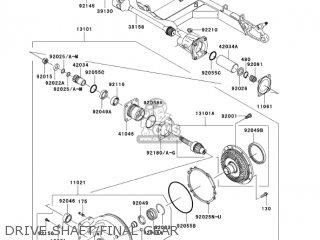 DRIVE SHAFT/FINAL GEAR - VN1600B2 VULCAN 1600 MEANSTREAK 2005 USA CALIFORNIA CANADA