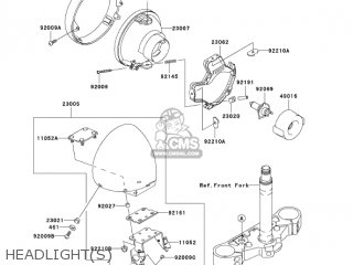 HEADLIGHT(S) - VN1600B2 VULCAN 1600 MEANSTREAK 2005 USA CALIFORNIA CANADA