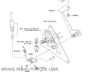 BRAKE PEDAL/TORQUE LINK - VN1600B2 VULCAN 1600 MEANSTREAK 2005 USA CALIFORNIA CANADA