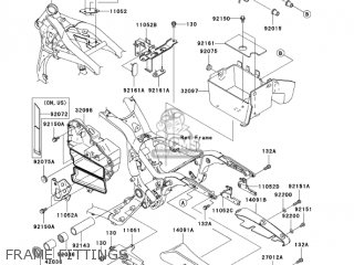 FRAME FITTINGS - VN1600B2 VULCAN 1600 MEANSTREAK 2005 USA CALIFORNIA CANADA