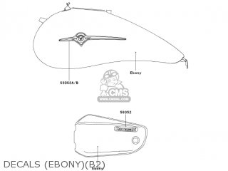 DECALS (EBONY)(B2) - VN1600B2 VULCAN 1600 MEANSTREAK 2005 USA CALIFORNIA CANADA