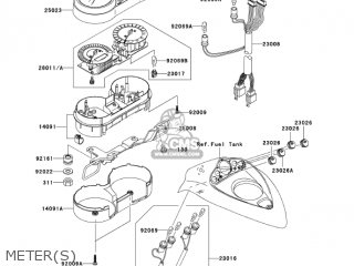 METER(S) - VN1600B2 VULCAN 1600 MEANSTREAK 2005 USA CALIFORNIA CANADA