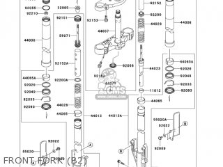 FRONT FORK (B2) - VN1600B2 VULCAN 1600 MEANSTREAK 2005 USA CALIFORNIA CANADA