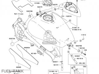 FUEL TANK - VN1600B2 VULCAN 1600 MEANSTREAK 2005 USA CALIFORNIA CANADA