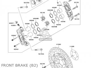 FRONT BRAKE (B2) - VN1600B2 VULCAN 1600 MEANSTREAK 2005 USA CALIFORNIA CANADA