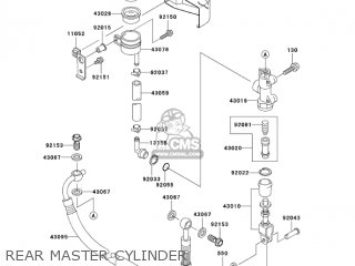REAR MASTER CYLINDER - VN1600B2 VULCAN 1600 MEANSTREAK 2005 USA CALIFORNIA CANADA