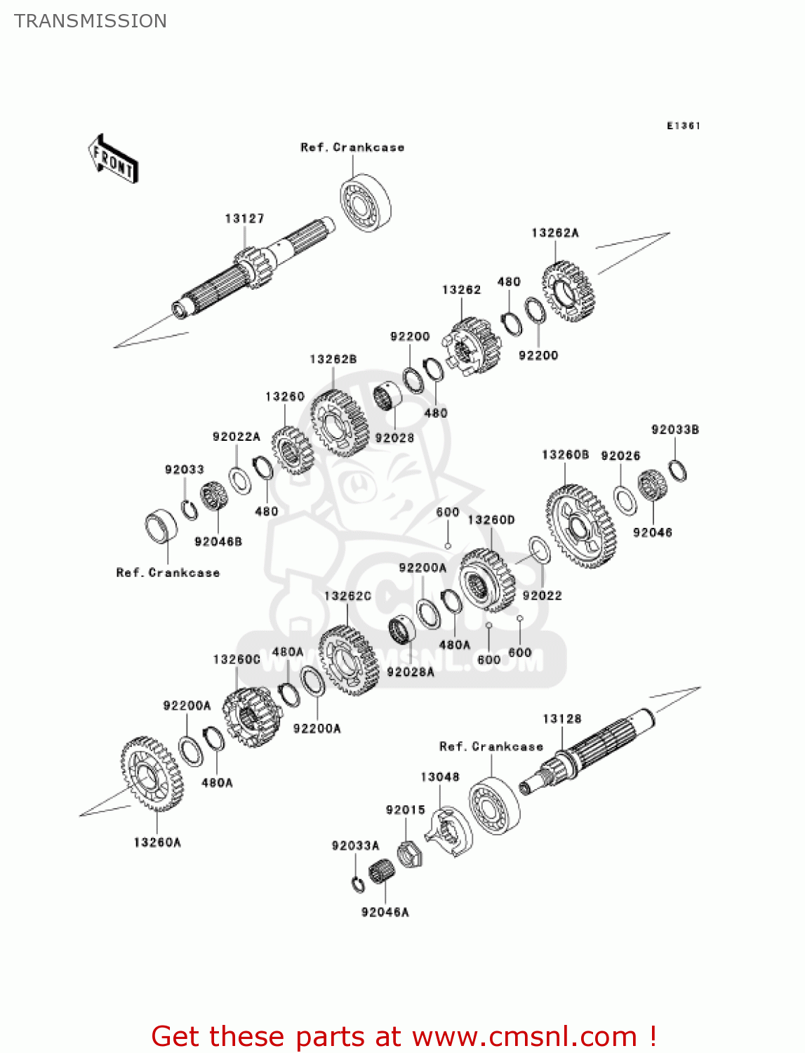 TRANSMISSION VN1600B6F VULCAN 1600 MEANSTREAK 2006 USA CALIFORNIA CANADA