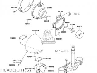 HEADLIGHT(S) - VN1600B6F VULCAN 1600 MEANSTREAK 2006 USA CALIFORNIA CANADA