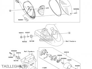 TAILLIGHT(S) - VN1600B6F VULCAN 1600 MEANSTREAK 2006 USA CALIFORNIA CANADA