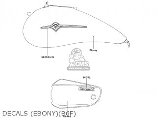 DECALS (EBONY)(B6F) - VN1600B6F VULCAN 1600 MEANSTREAK 2006 USA CALIFORNIA CANADA