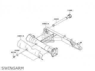 SWINGARM - VN1600B6F VULCAN 1600 MEANSTREAK 2006 USA CALIFORNIA CANADA
