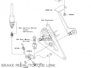 BRAKE PEDAL/TORQUE LINK - VN1600B6F VULCAN 1600 MEANSTREAK 2006 USA CALIFORNIA CANADA