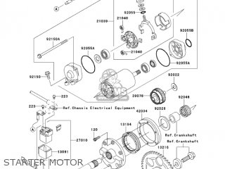 STARTER MOTOR - VN1600B6F VULCAN 1600 MEANSTREAK 2006 USA CALIFORNIA CANADA