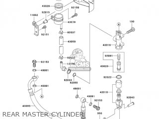 REAR MASTER CYLINDER - VN1600B6F VULCAN 1600 MEANSTREAK 2006 USA CALIFORNIA CANADA